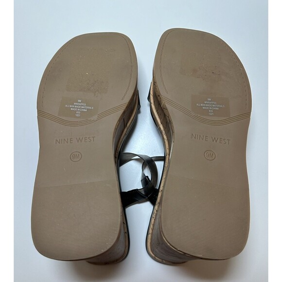 Nine West Women's Rapps High Platform Wedge Sandal Smoke Black SIZE 9‎ - Picture 5 of 6